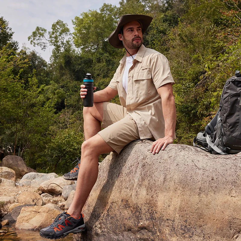Men's Hiking Cargo Shorts with Zipper Pockets