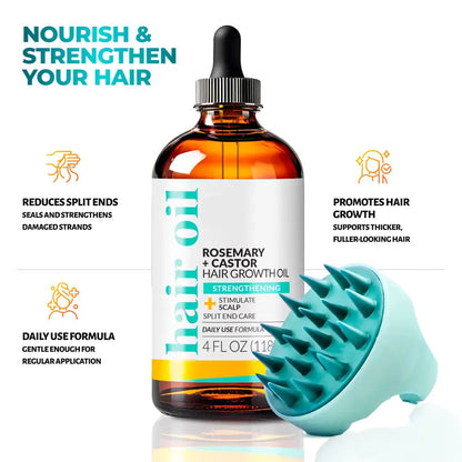 ArtNaturals Rosemary + Castor Hair Care Oil Kit – Strengthening & Nourishing Formula