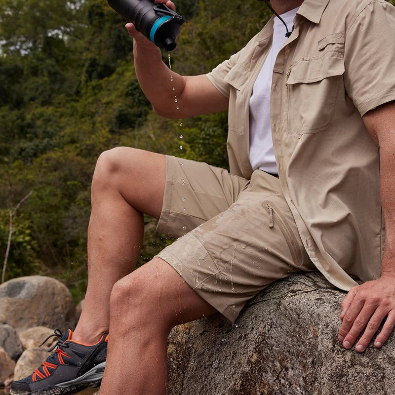 Men's Hiking Cargo Shorts with Zipper Pockets